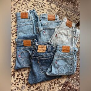 Levi's Blue Denim Jeans lot of 6